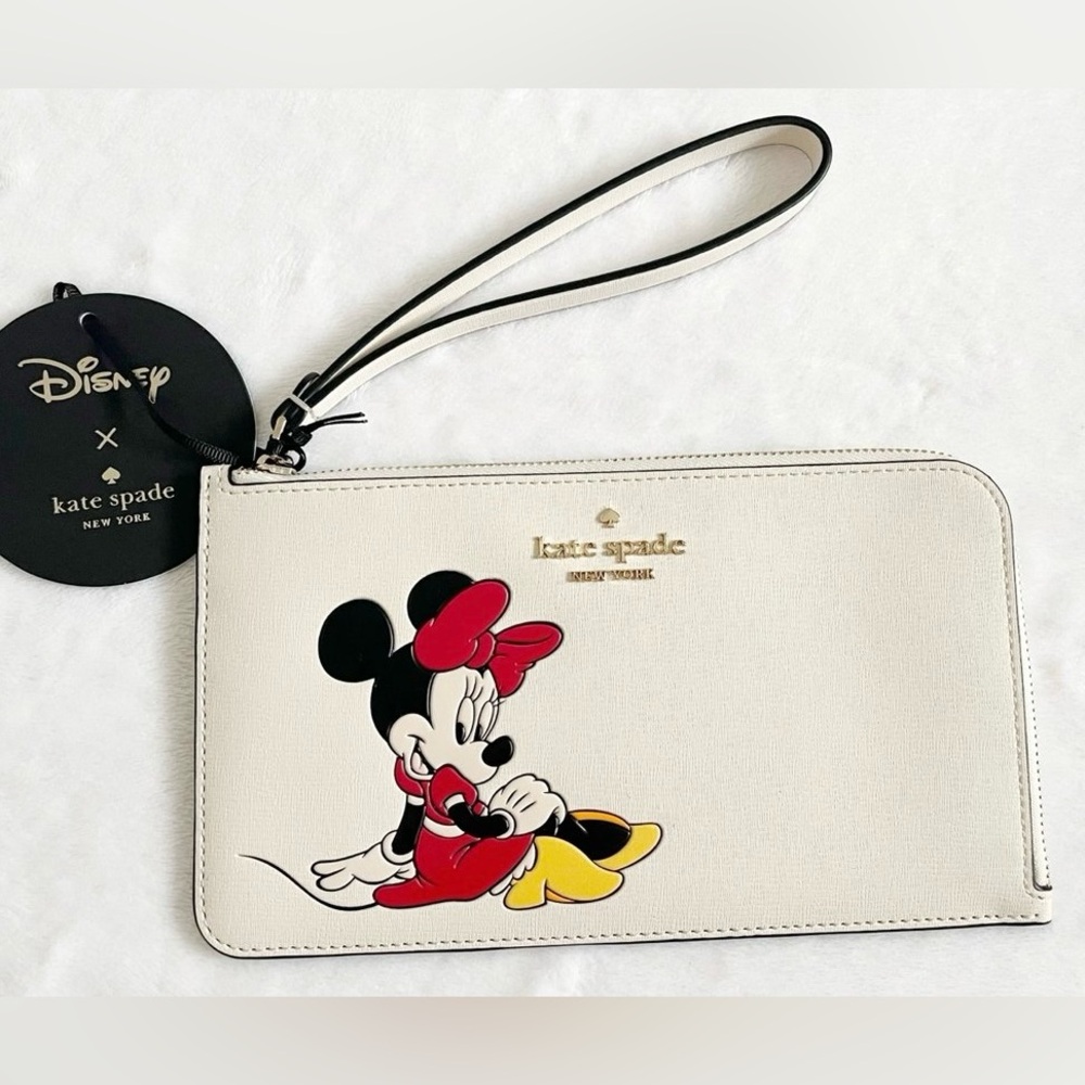 Disney Kate Spade New York Minnie Mouse Medium L-Zip Wristlet, NWT. - Picture 4 of 4